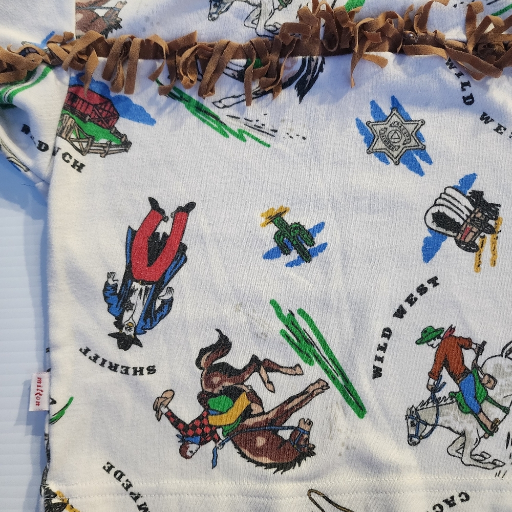Vintage Milton Funwear Cowboy Outfit, Wild West Pajamas